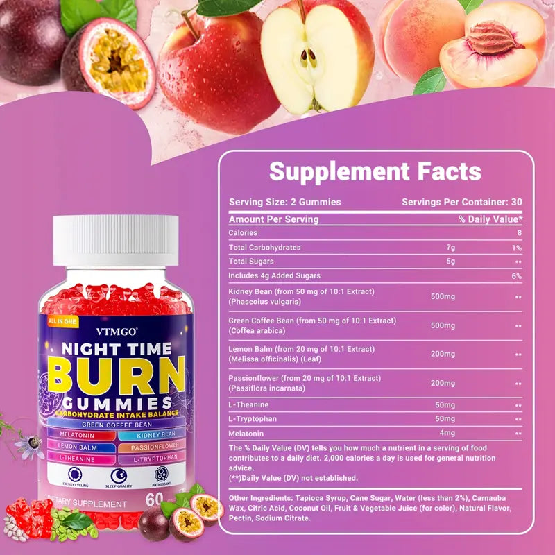 Gummies for Men & Women, 5X Appetite Control, Boost Metabolism & Energy, Support Deep Sleep, Burn Fat, Reduce Bloating, Curb Sugar Cravings, Promote Detox & Healthy Digestion